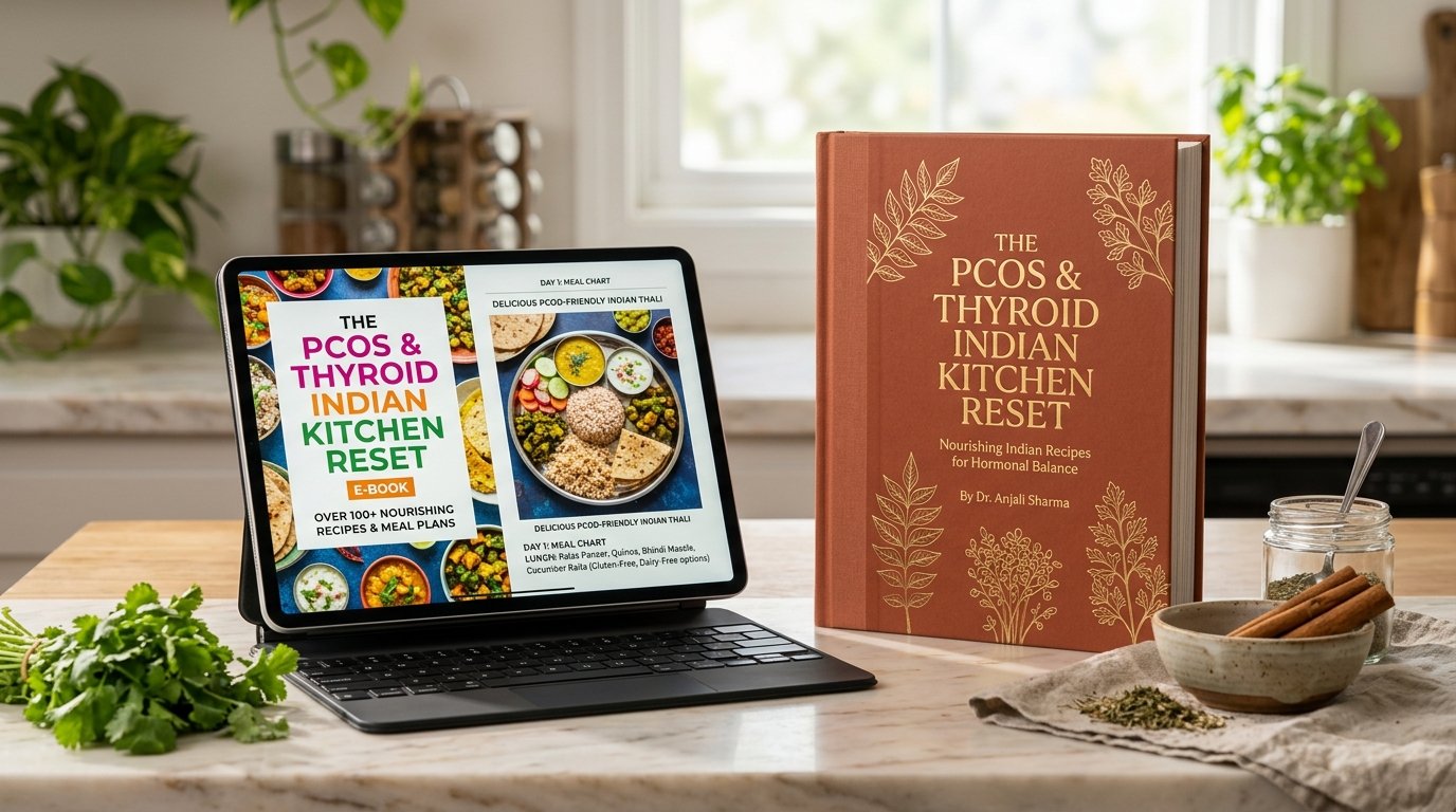 The PCOS and Thyroid Indian Kitchen Reset Complete Guide and Tablet Preview